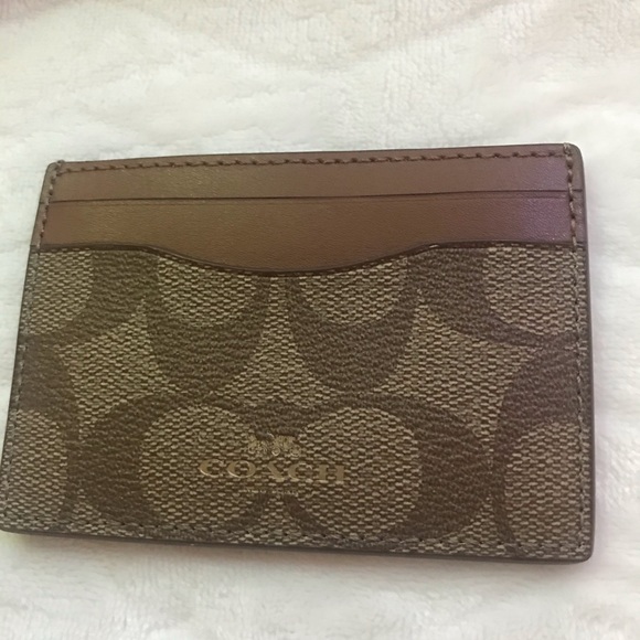 SOLD NWT Coach Signature PVC card case - Picture 2 of 5